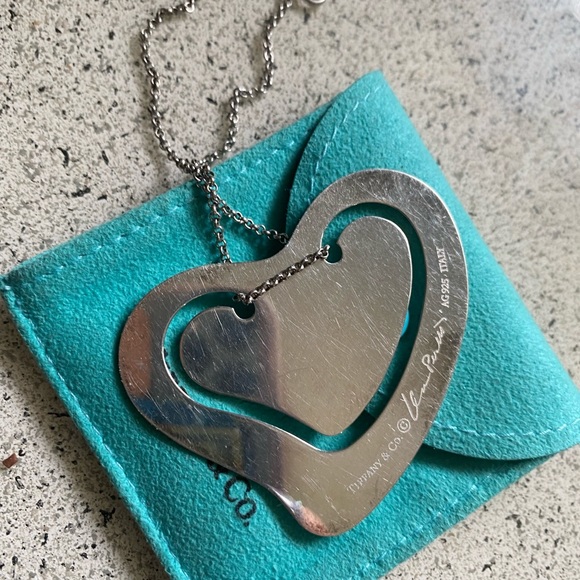 Tiffany&co Elsa Peretti LG vintage $/b card/holder or charm. Chain not included - Picture 8 of 9